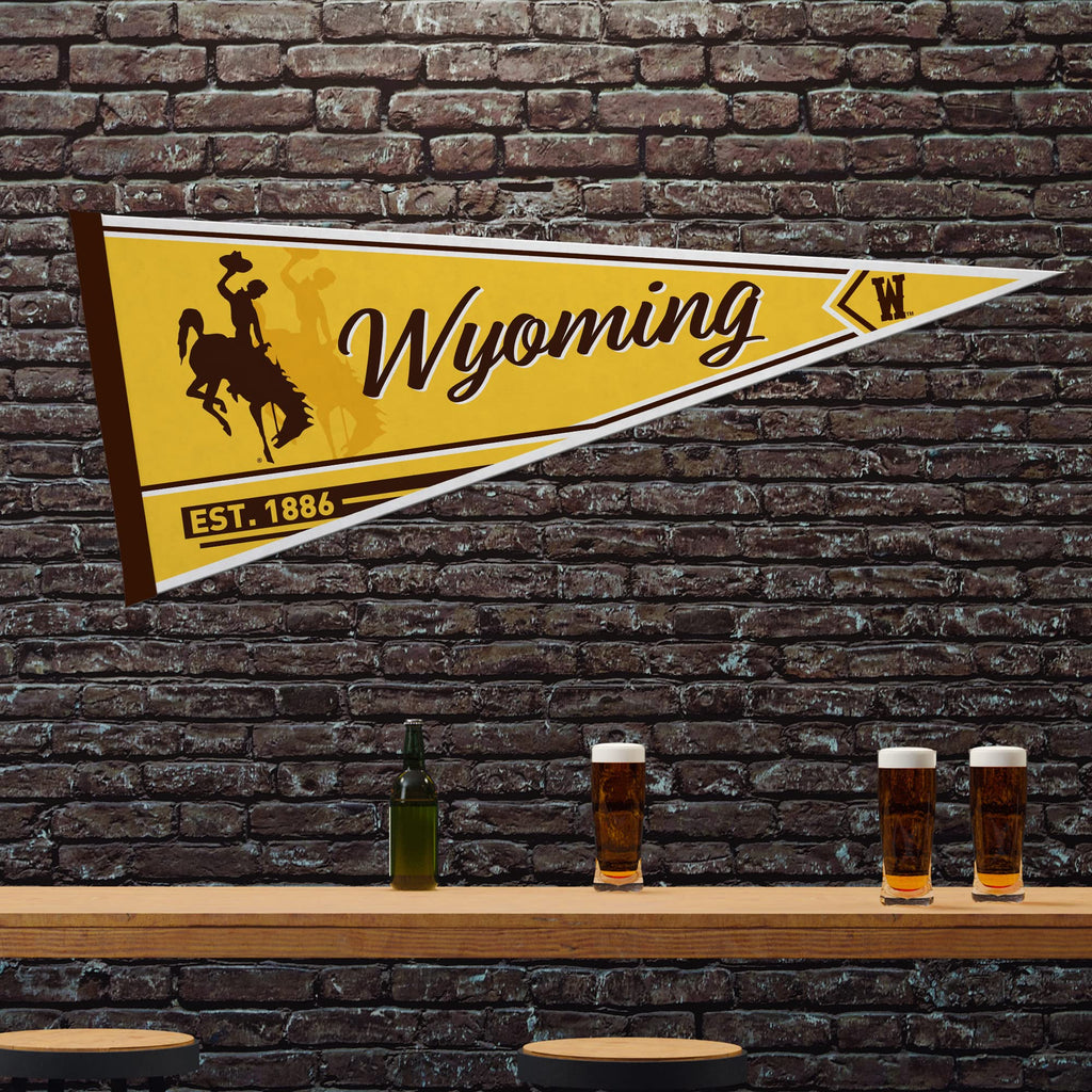 Rico Industries Ncaa Wyoming Cowboys Classic 12'' X 30'' Felt Wall D  Cor Pennant - Great For Home/Bed Room/Man Cave D  Cor