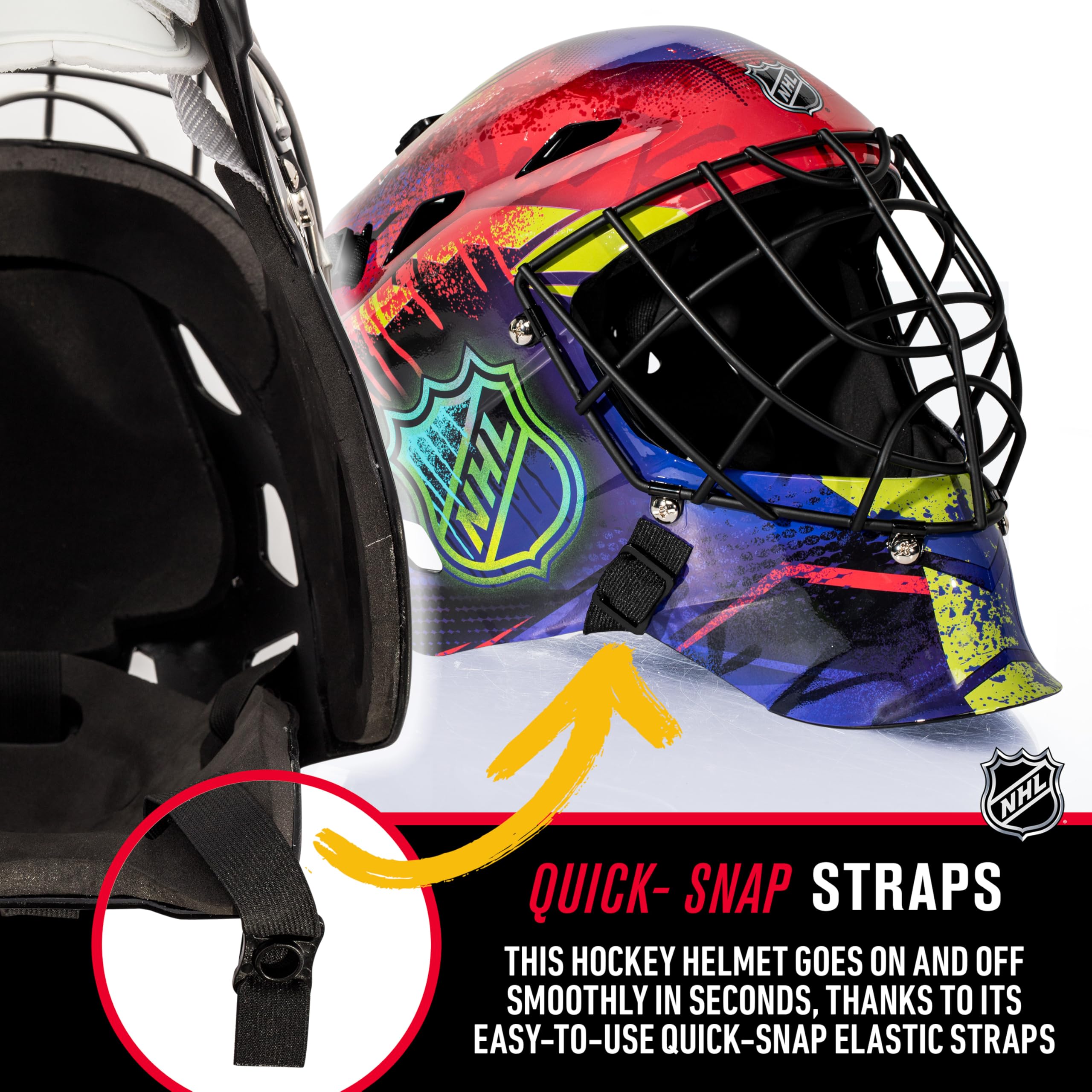 Franklin Sports Nhl Youth Street Hockey Goalie Masks - Gfm1500 Outdoor + Street Hockey Goalie Mask For Kids - Perfect For Outdoo