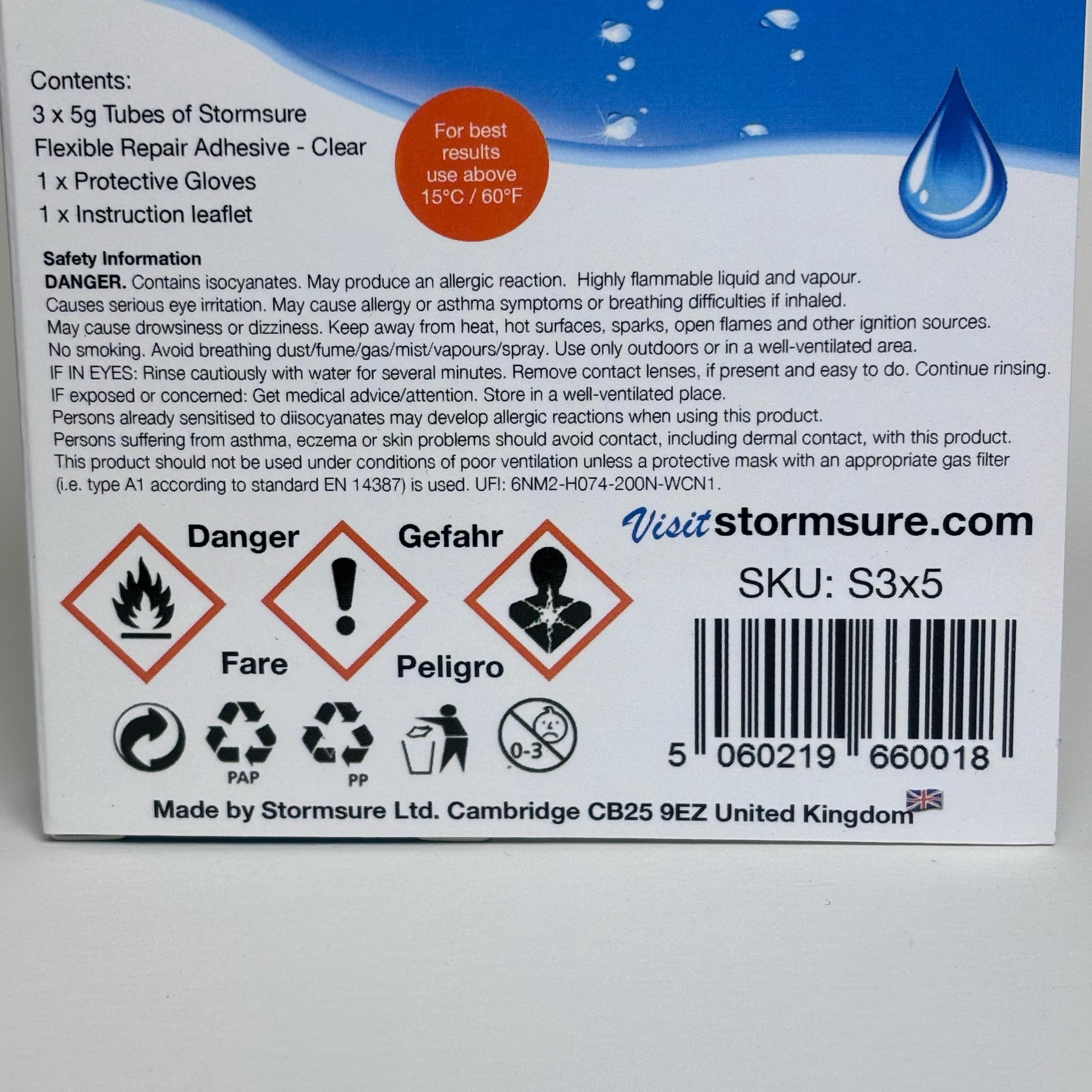 Stormsure Flexible Repair Adhesive 3X5G