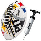 Franklin Sports Nfl Pittsburgh Steelers Football - Youth Mini Football - 8.5'' Junior Size Ball - Spacelace Easy Grip Texture- P