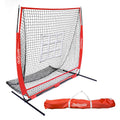 Gosports 5 Ft X 5 Ft Baseball & Softball Practice Hitting & Pitching Net With Bow Type Frame, Carry Bag And Strike Zone, Great F