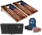 Tailgating Pros Cornhole Boards - 4'X2' Lightweight Cornhole Game- Includes Carrying Case, Set Of 8 Corn Hole Bags & Tote