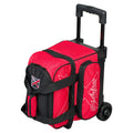 Strikeforce Hybrid Bowling Ball Single Roller Red with Smooth 3.5 Molded Plastic Wheels for a Smooth Ride
