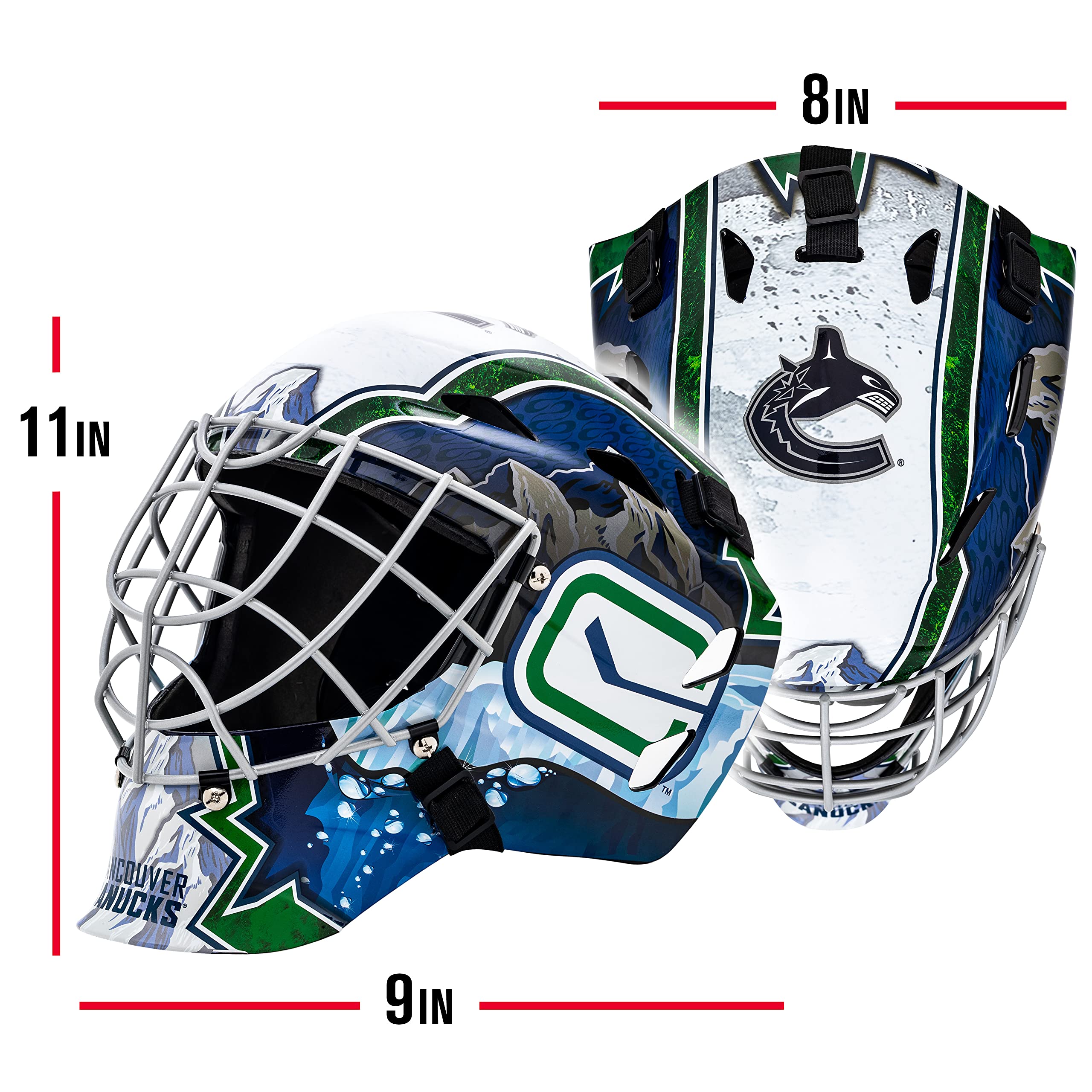 Franklin Sports Vancouver Canucks Nhl Hockey Goalie Face Mask - Goalie Mask For Kids Street Hockey - Youth Nhl Team Masks For Ki
