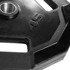 Cap Barbell 12-Sided Rubber Olympic Grip Weight Plates, Black, Single, 45 Pound