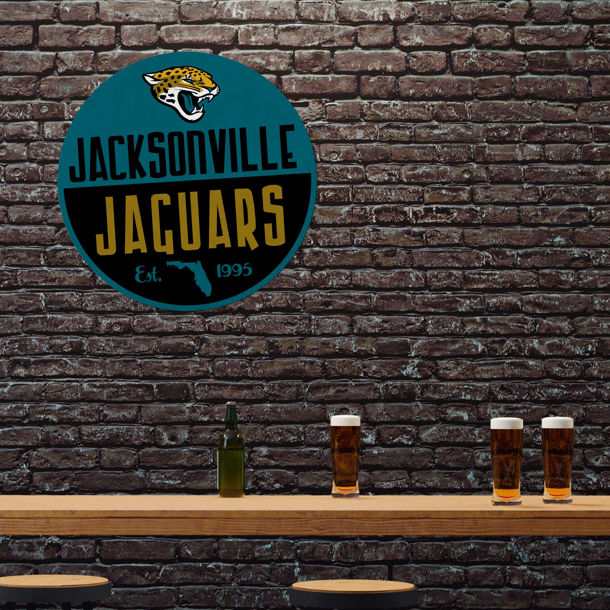Rico Industries Nfl Football Jacksonville Jaguars Classic Shape Cut Pennant - Home And Living Room D  Cor - Soft Felt Ez To Hang