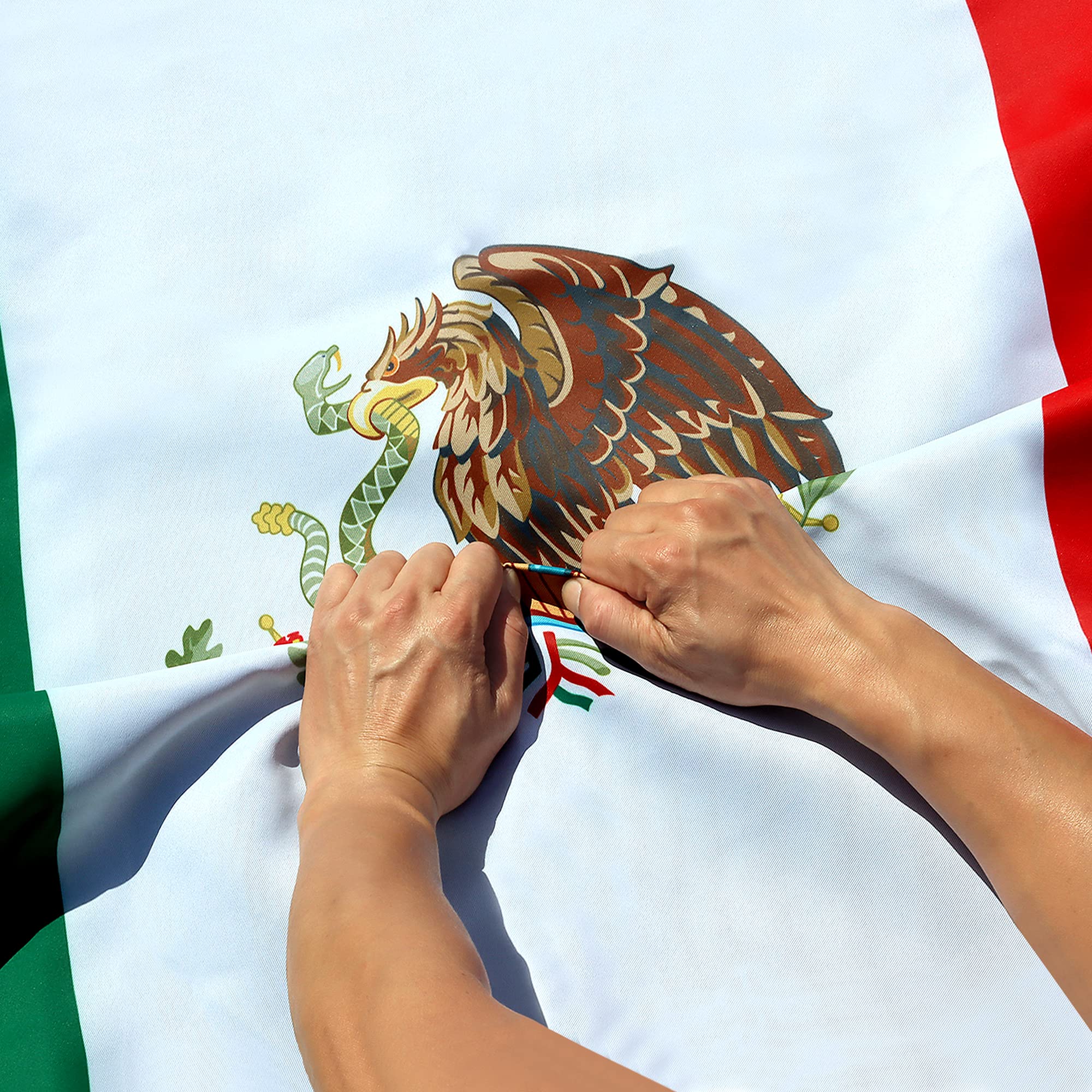 Anley Rip-Proof Double Sided 3-Ply Mexico Flag 3x5 Foot - Vivid Color, Canvas Header and Wrinkle Resistant - The Strongest, Long
