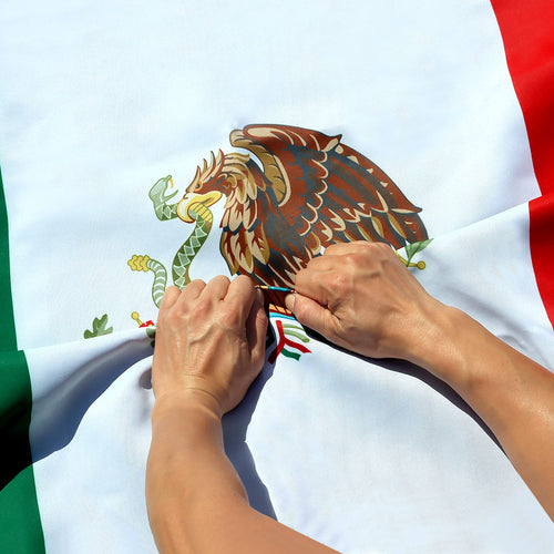 Anley Rip-Proof Double Sided 3-Ply Mexico Flag 3x5 Foot - Vivid Color, Canvas Header and Wrinkle Resistant - The Strongest, Long