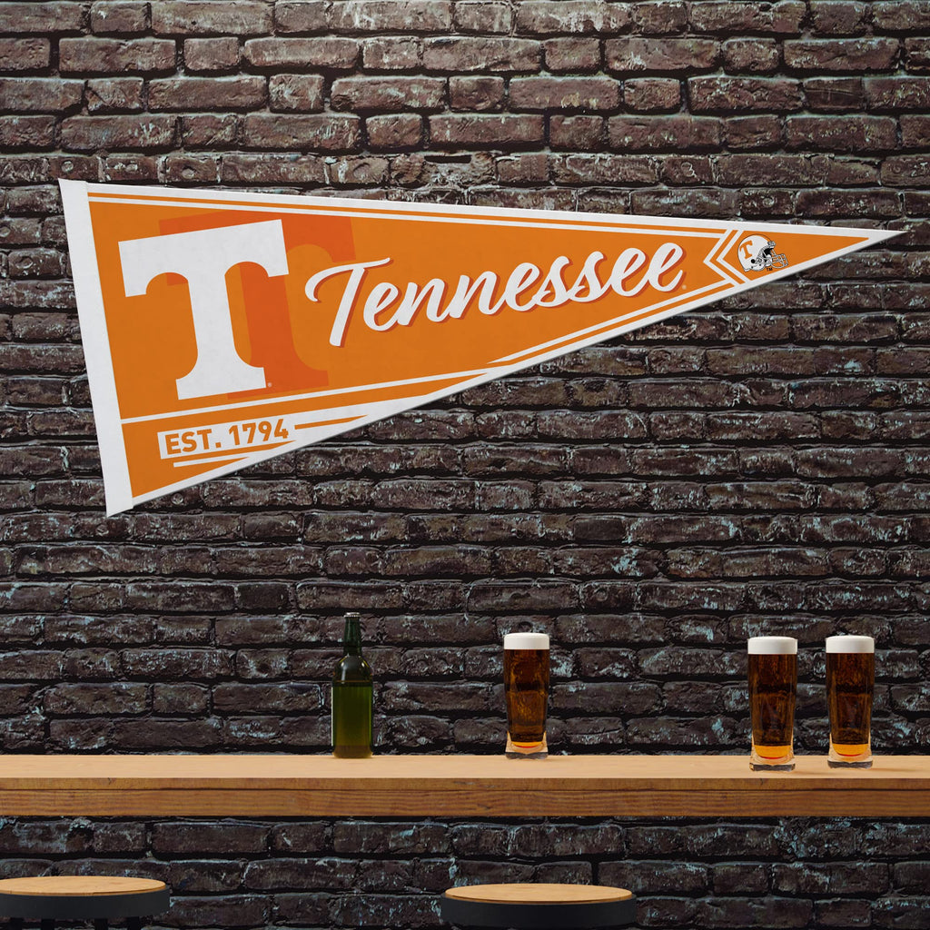Rico Industries Ncaa Tennessee Volunteers Classic 12'' X 30'' Felt Wall D  Cor Pennant - Great For Home/Bed Room/Man Cave D  Cor
