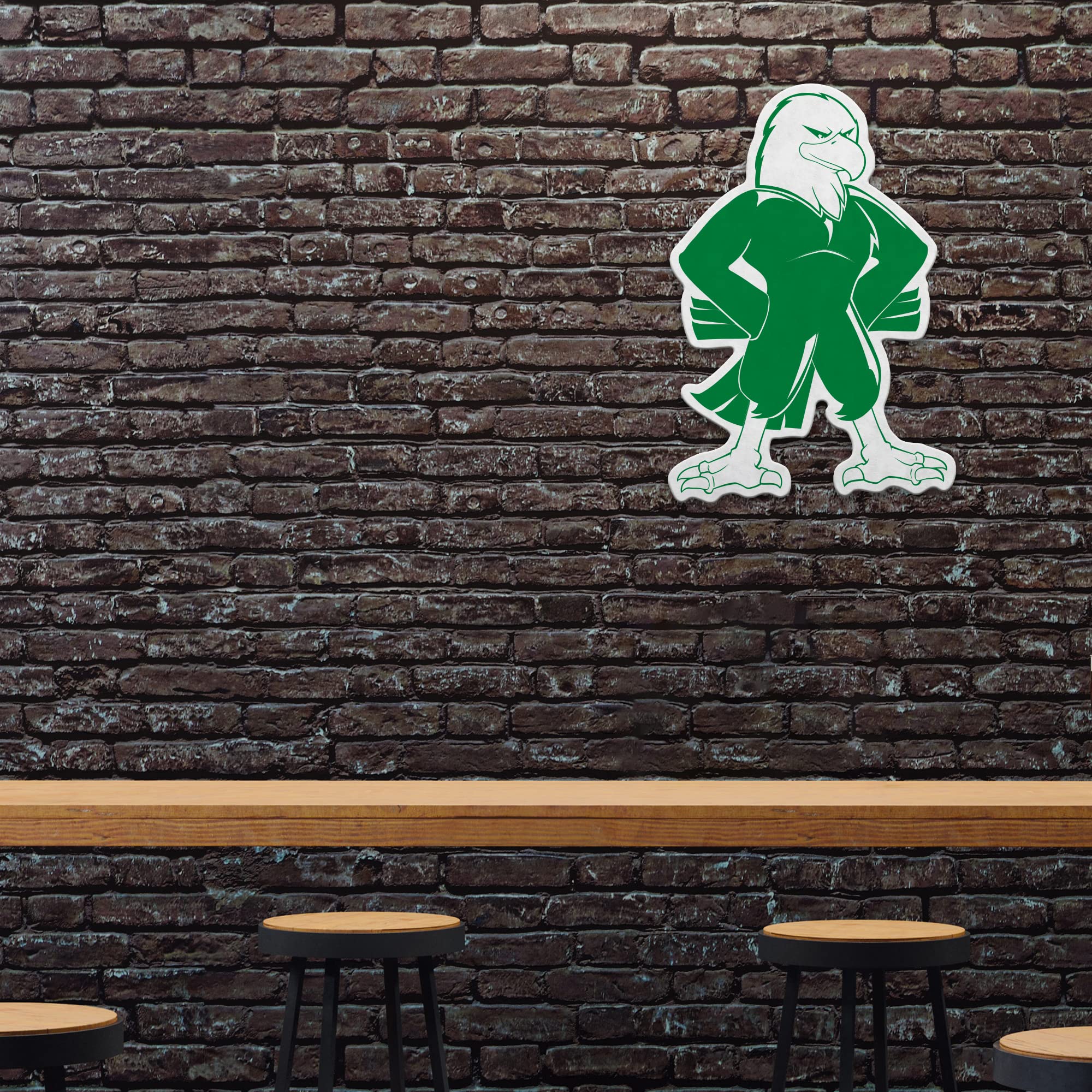 Rico Industries Ncaa North Texas Mean Green Mascot Shape Cut Pennant - Home And Living Room D  Cor - Soft Felt Ez To Hang, 18X0.