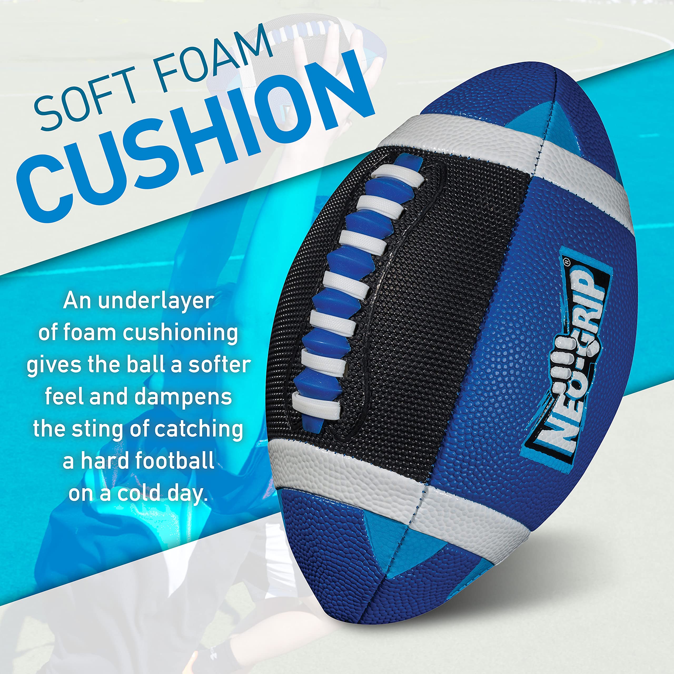 Franklin Sports Mystic Mini Football - Kids Mini Sized Football - Soft Foam Cover - Extra Grip Laces - Perfect For Kids - Air Pu