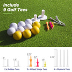 Golfguru Golf Mat, Golfguru 5X4Ft Pro Golf Hitting Practice Mats With 10 Golf Balls, 7 Golf Tees, 2 Golf Rubber Tees, Golf Train