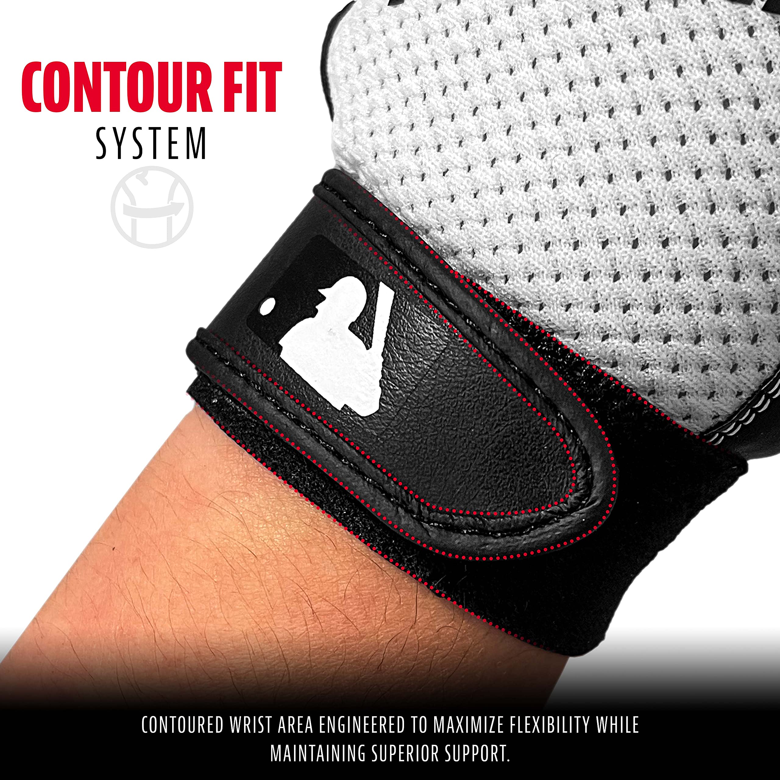 Franklin Sports Youth Teeball Batting Gloves - Youth Flex - Kids Batting Gloves For Teeball, Baseball, Softball - Blackwhite - S