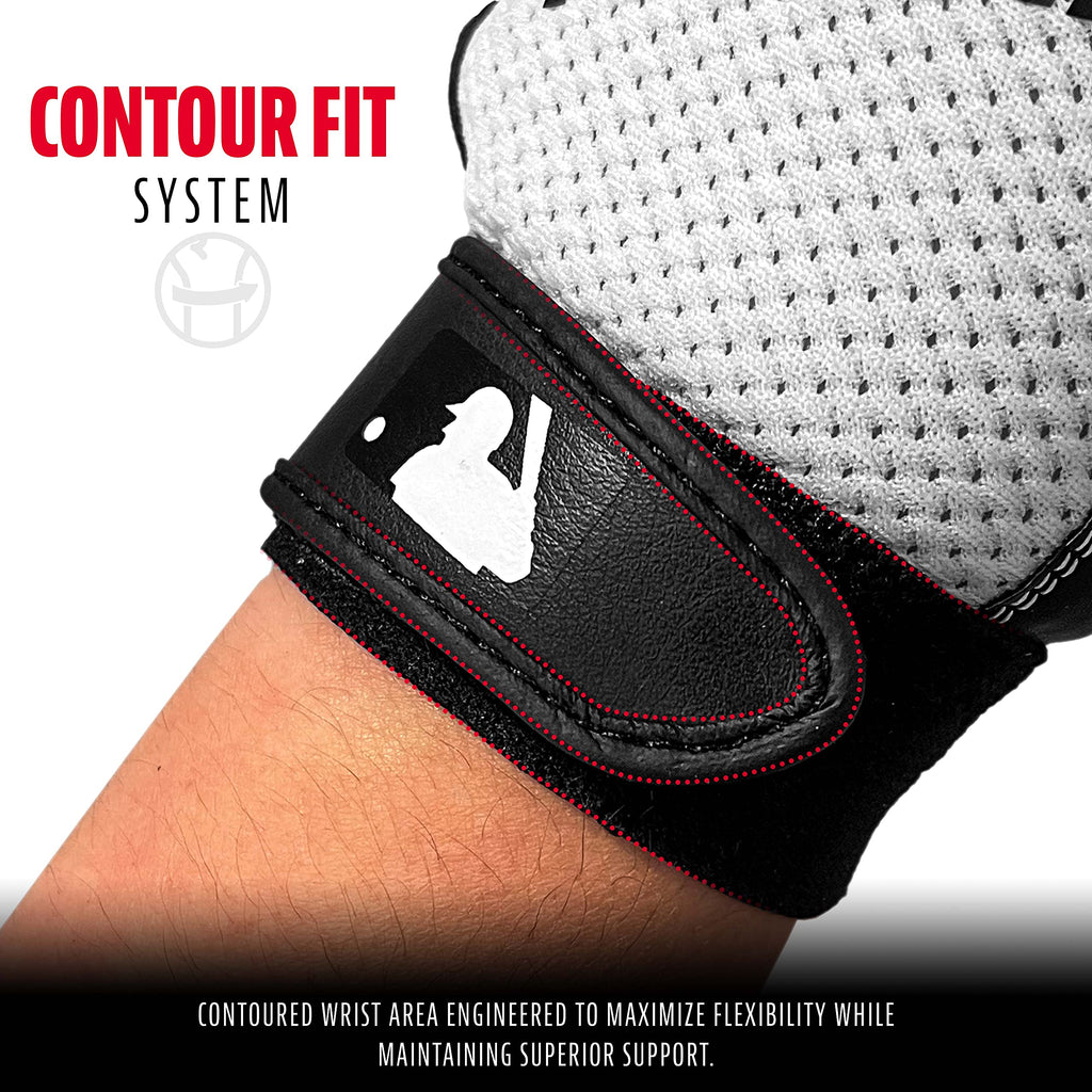 Franklin Sports Youth Teeball Batting Gloves - Youth Flex - Kids Batting Gloves For Teeball, Baseball, Softball - Blackwhite - T