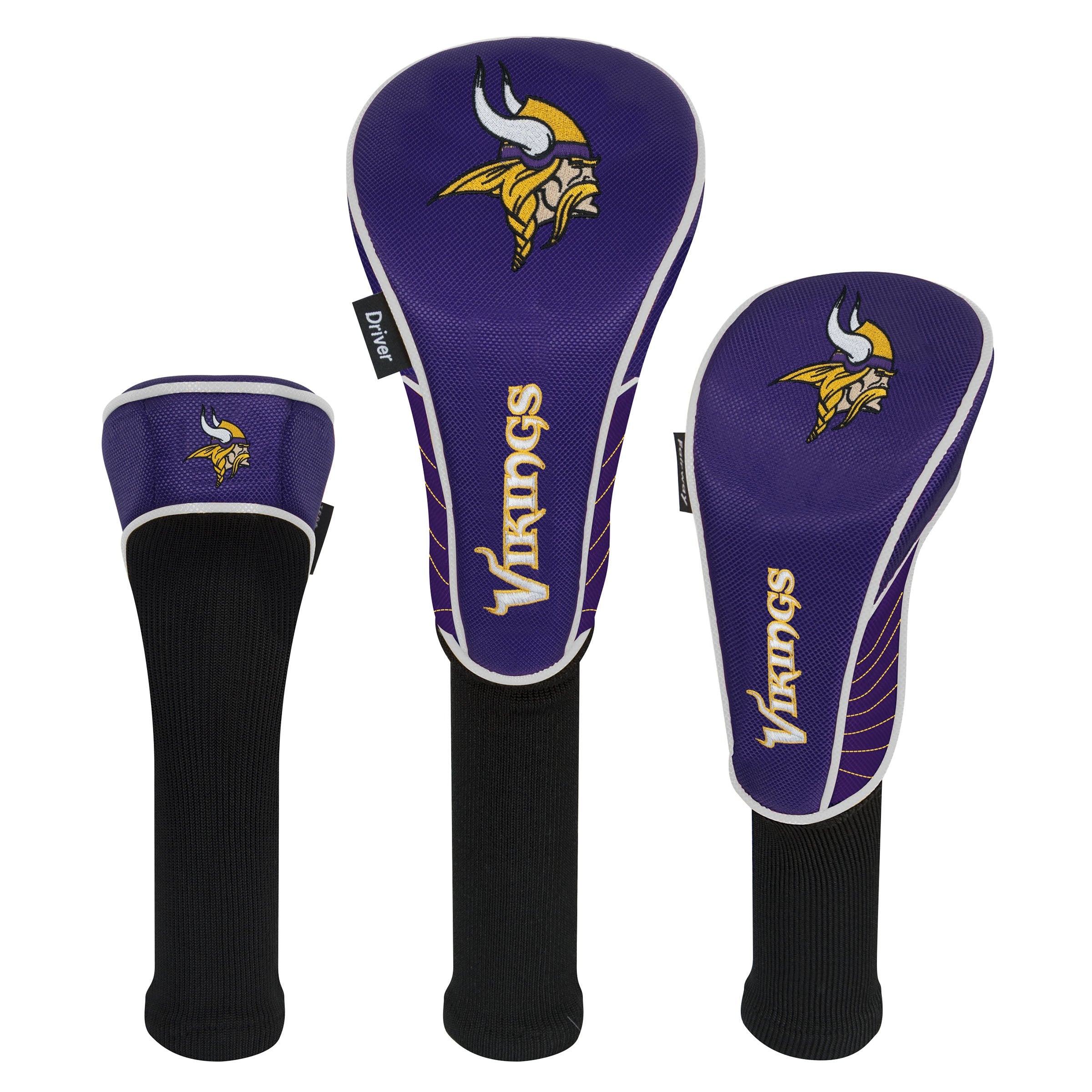 Team Effort Minnesota Vikings Driver Fairway Hybrid Set of Three Headcovers