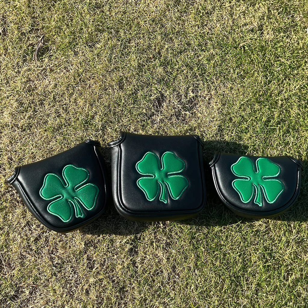 Golf Putter Cover,Putter Headcover Mid Mallet Leather Golf Mallet Putter Cover Golf Club Head Covers With Magnetic For Heel Shaf