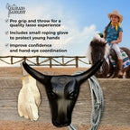 Colorado Saddlery The Junior Roping Kit Complete Kids Rodeo Set Practice Dummy Steer Head, Rope, Gloves, Stakes Durable Training
