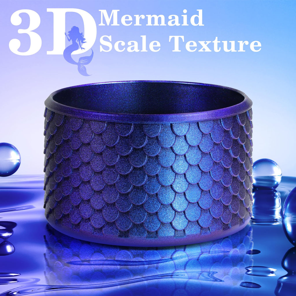 Vmini Mermaid Silicone Boot For Stanley Cup 40/30/20 Oz, Made For Hydrojug Traveler 32/40 Oz & Owala Tumbler 40 Oz, Bottom Prote