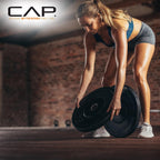 Cap Barbell Better Olympic Bumper Plate Set, Black, 15 Lb Pair