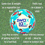 Swax Lax Lacrosse Training Ball - Indoor Outdoor Practice Less Bounce & Rebounds (1 Flamingo)