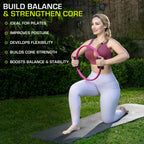 Prosourcefit Pilates Resistance Ring 14 Dual Grip Handles For Toning And Fitness-Pink