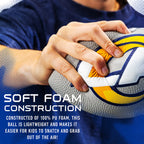Franklin Sports Nfl Los Angeles Rams Football - Kids Foam Football - Soft Football - Mini Size - Perfect For Gameday - 8.5'' 3D