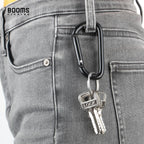 Booms Fishing Cc2 Black Carabiner Clip, 3 '' Large Carabiner Keychain, Multi-Use Aluminium D Ring Caribeener Clips, 10 Pack Blac