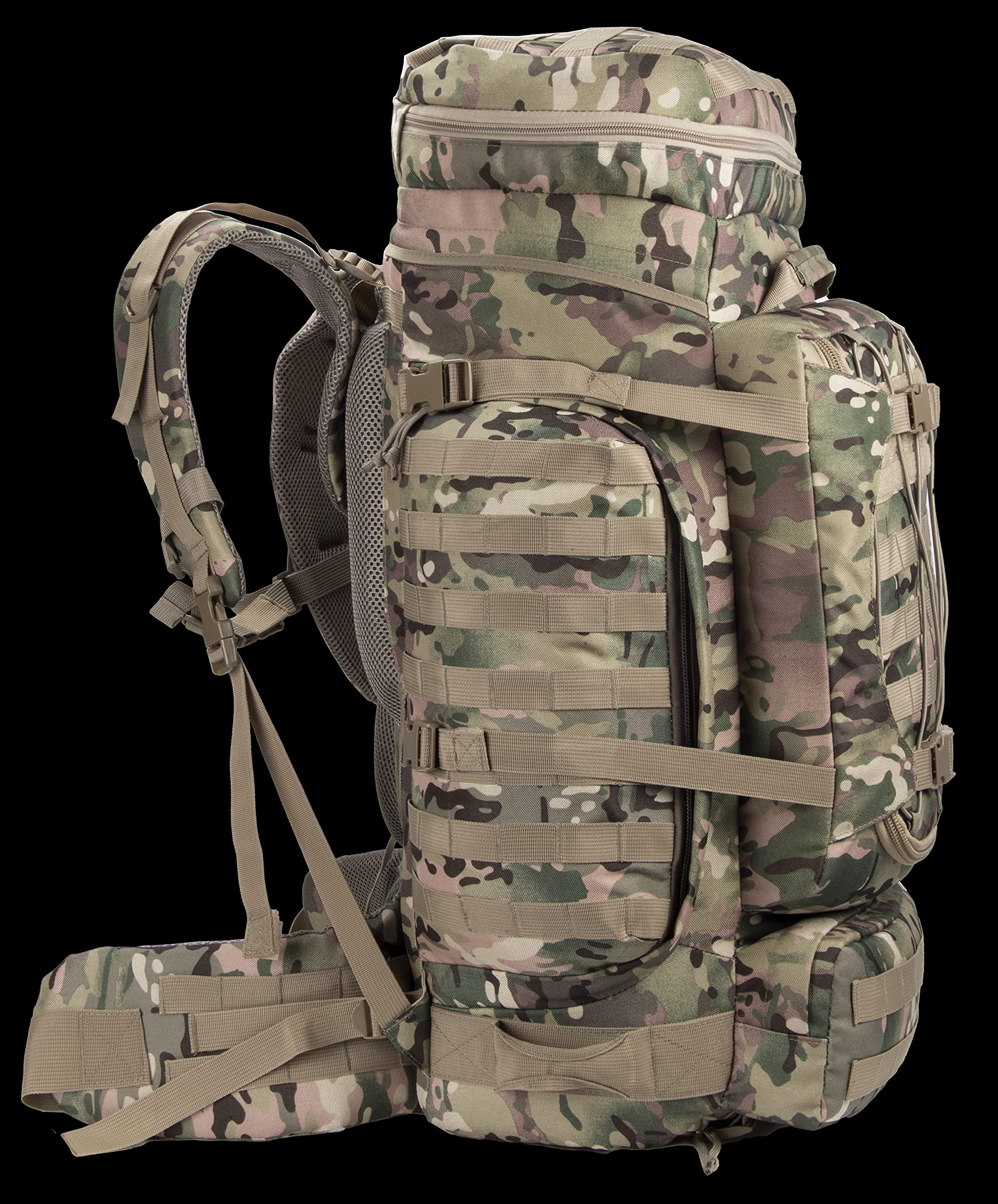 Xmilpax Large Military Backpack Army Rucksack Tactical Molle Pack For Camping Backpacking Hunting Bushcraft Adventure 70L
