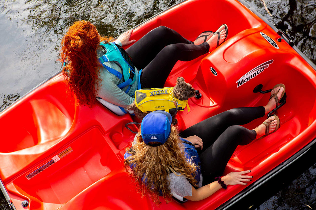 Pelican Sport - Pedal Boat Monaco - Adjustable 5 Seat Pedal Boat, Red/White