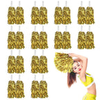 Dilibra 24Pcs Metallic Cheerleading Pom Poms, Cheerleaders Cheer Pom Poms Cheering Squad Hand Flower For Kids Adults Team Spirit