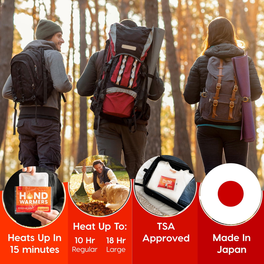 Iris Usa Hand Warmers - Large, 60 Individual Warmers, Long-Lasting Up To 18 Hours For Warm And Hot Hands - On The Go, Disposable