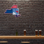 Rico Industries Nhl New York Rangers State Shape Shape Cut Pennant - Home And Living Room D  Cor - Soft Felt Ez To Hang