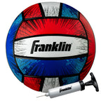 Franklin Sports Blast Outdoor + Beach Volleyball - Cushioned Ball Set Great For Backyard And Beach - Air Pump Included
