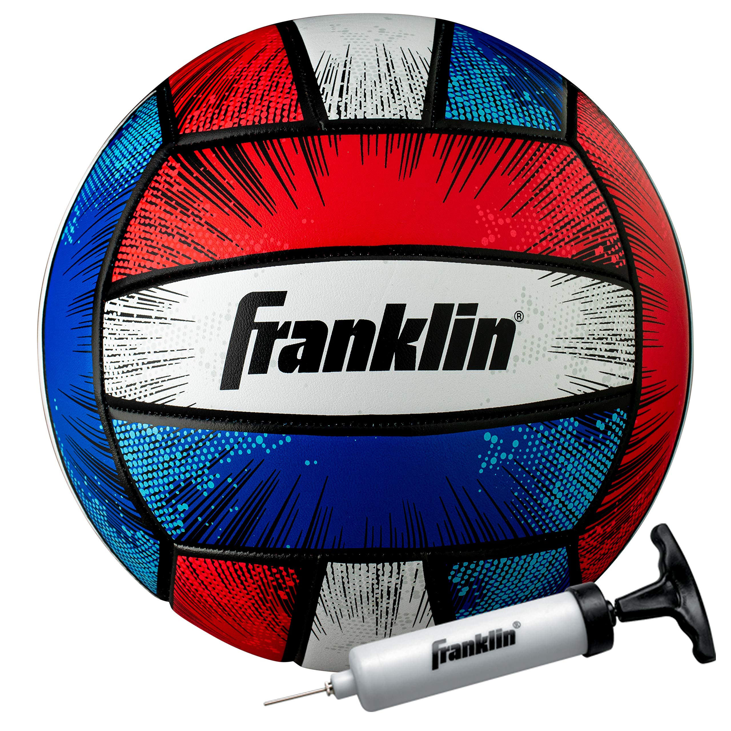 Franklin Sports Blast Outdoor + Beach Volleyball - Cushioned Ball Set Great For Backyard And Beach - Air Pump Included