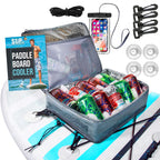 Sup-Now Stand Up Paddle Board Cooler Water Resistant Paddleboard Accessory Deck Bag W/Mesh Top (Gray)