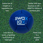 SWAX LAX Lacrosse Balls - Softer for Confidence-Building Practice and Training - Indoor and Outdoor Use - Regulation Size and We
