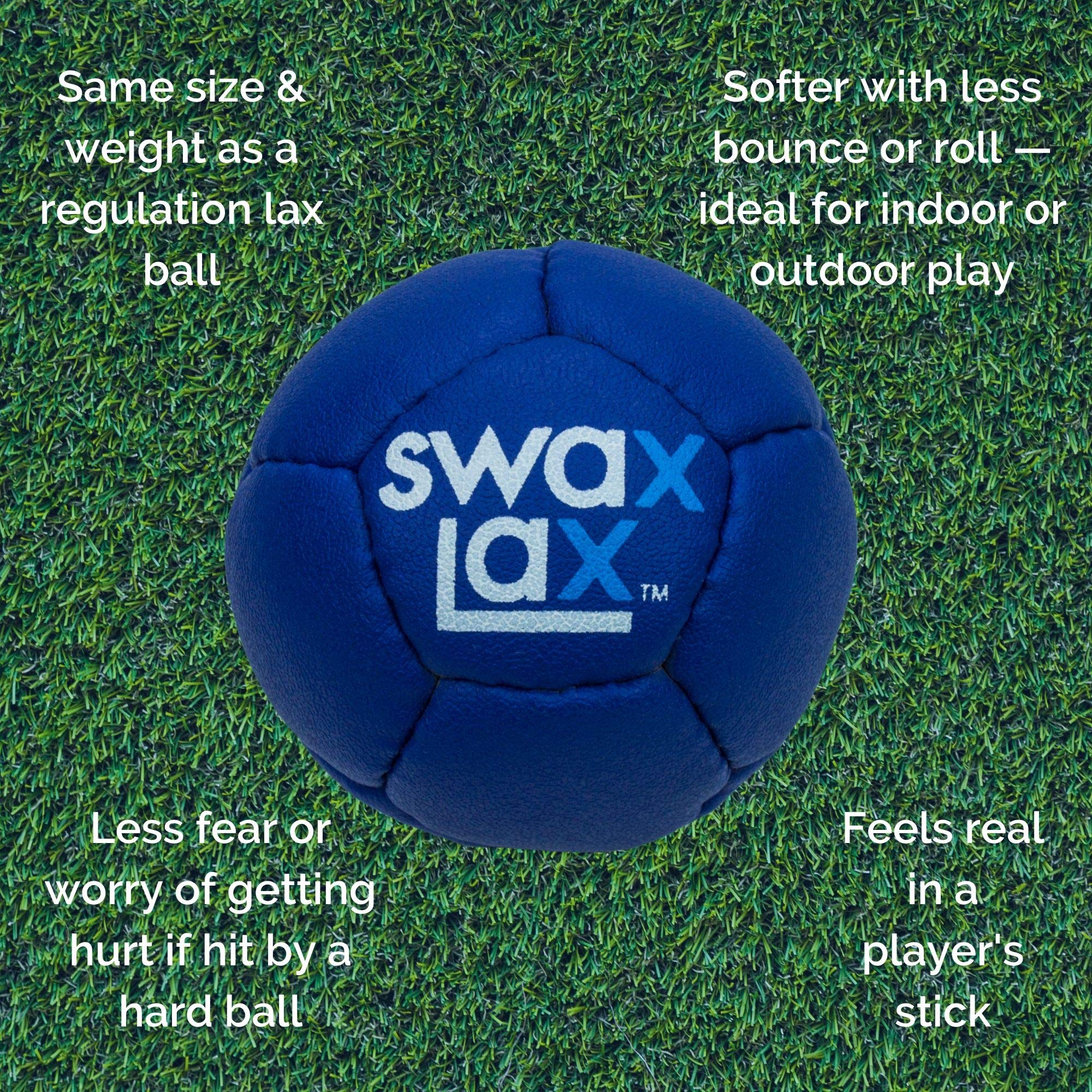 SWAX LAX Lacrosse Balls - Softer for Confidence-Building Practice and Training - Indoor and Outdoor Use - Regulation Size and We