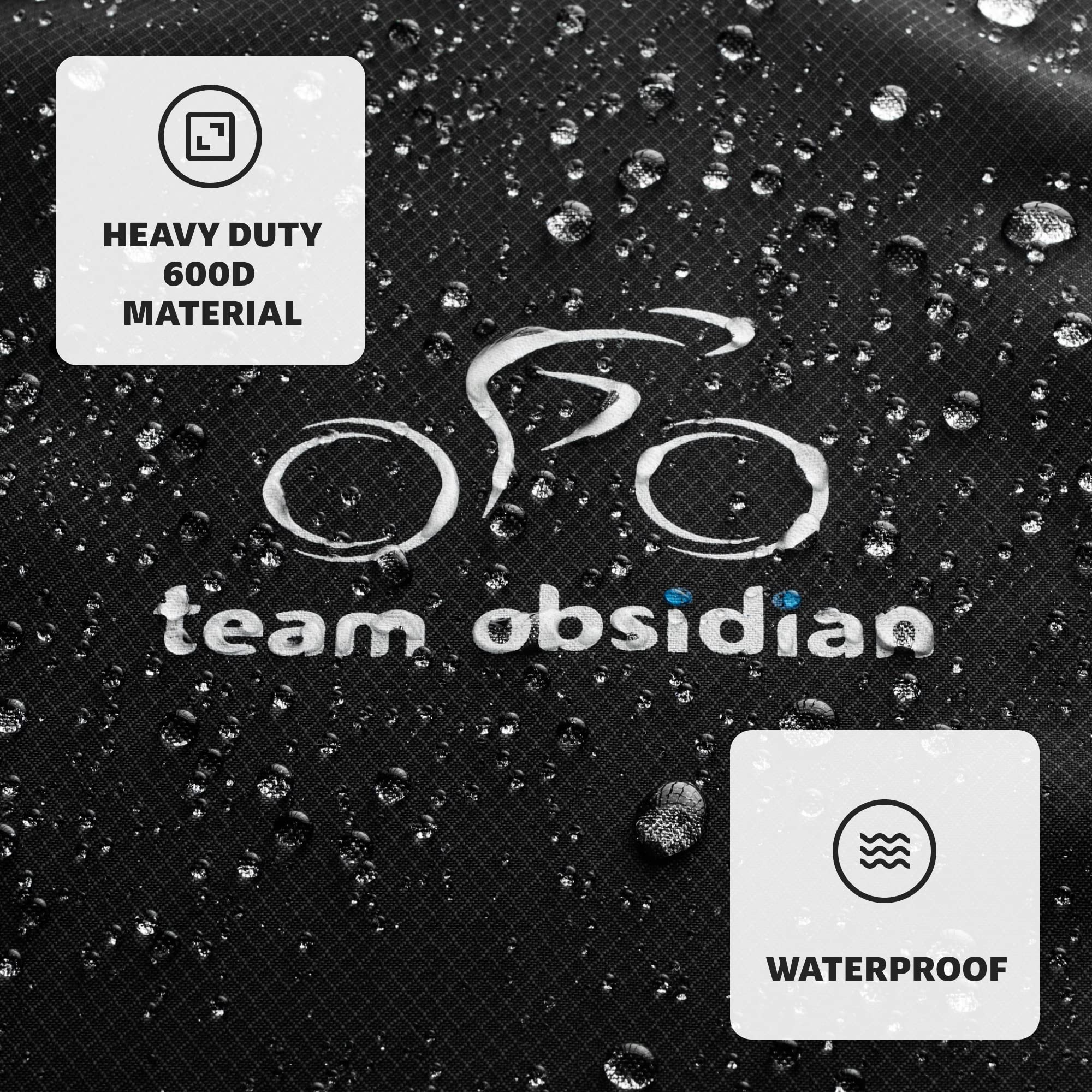 Team Obsidian: Bike Covers  Outdoor Storage Or Transportationtravel  Waterproof, Heavy Duty, 600D, 300D, Or 210D Oxford Ripstop