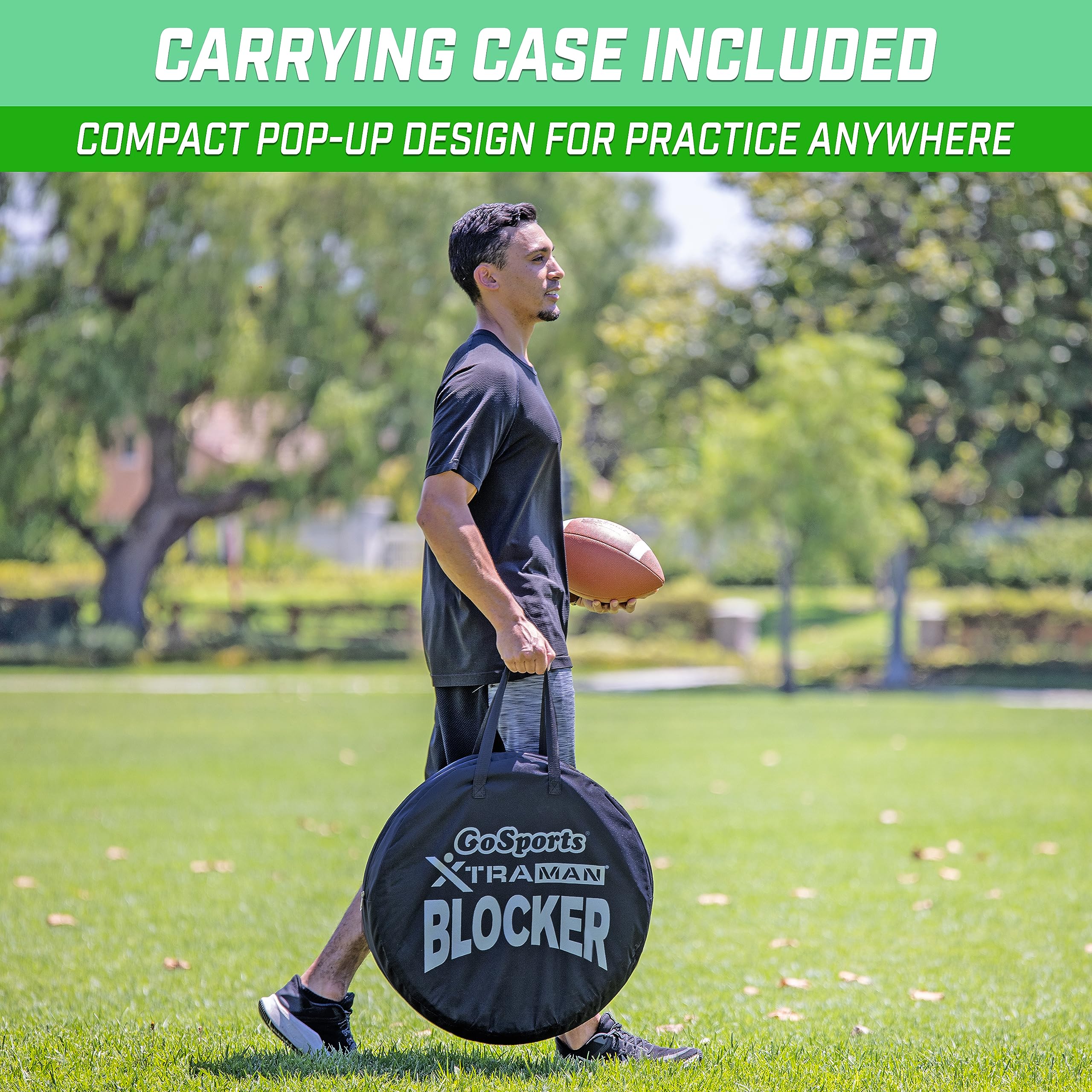 Gosports Xtraman Pro 46'' Xl Pop Up Defender 3 Pack - Heavy Duty Multi-Sport Blocking Dummy - Training Equipment For Basketball,
