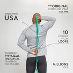 Optp The Original Stretch Out Strap With Exercise Poster, Usa Made Top Choice Stretch Out Straps For Physical Therapy, Yoga Stre