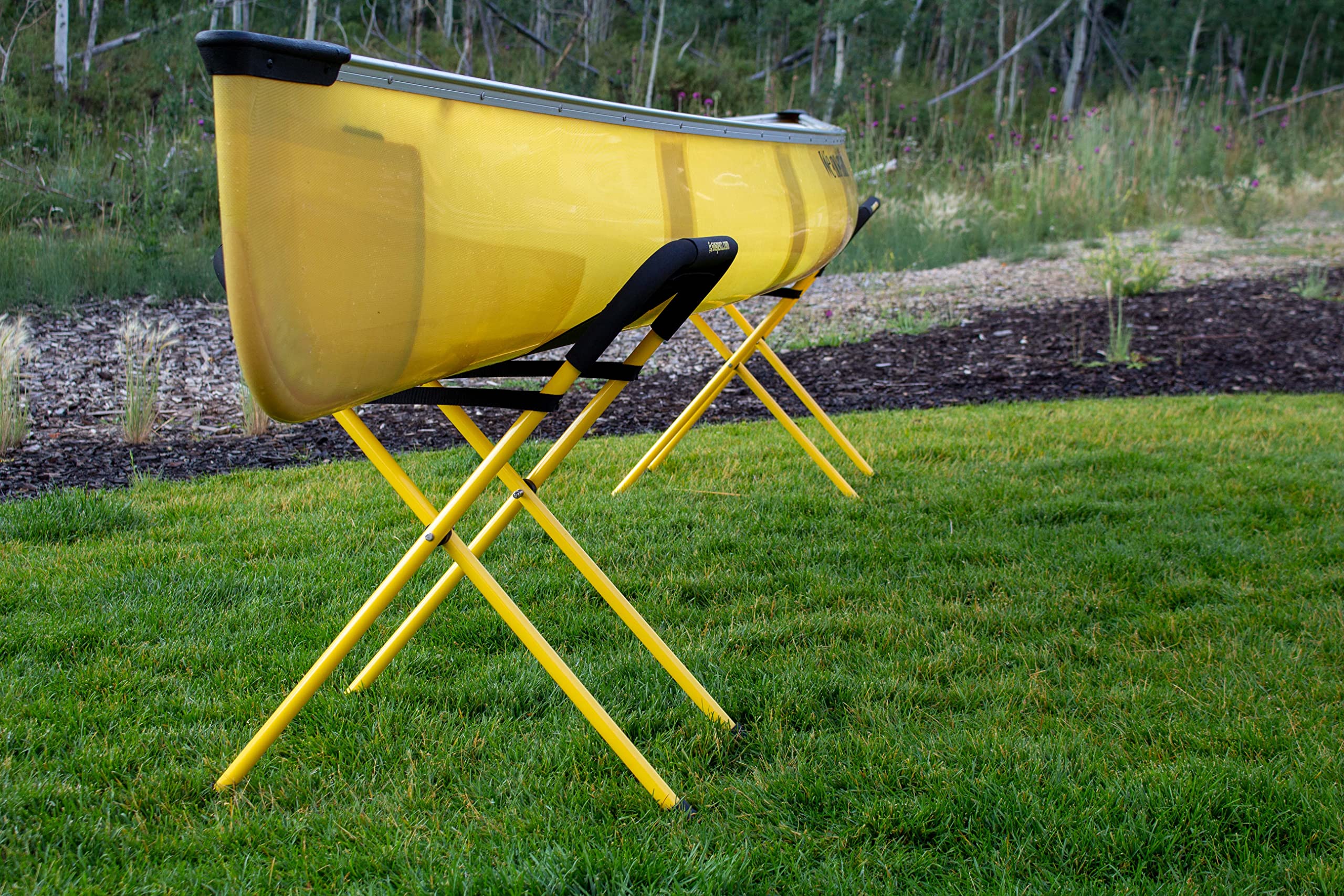 Suspenz Kayak Stand, Heavy Duty Portable Folding Stands For Kayaks, Canoes, Sups - 175 Lb Capacity - (22-1830),Yellow