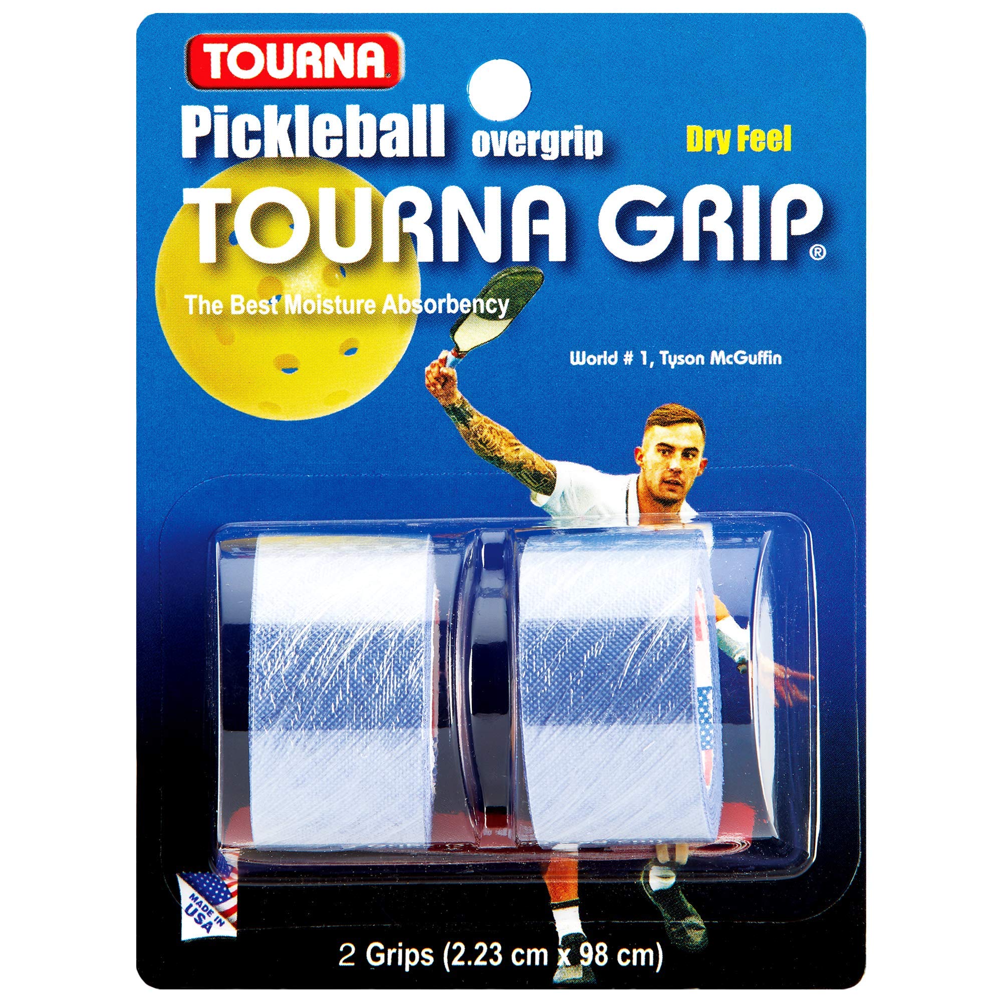 Tourna Pickleball Grip Overgrip - 2 Pack - Sweat Absorbing Over Grip