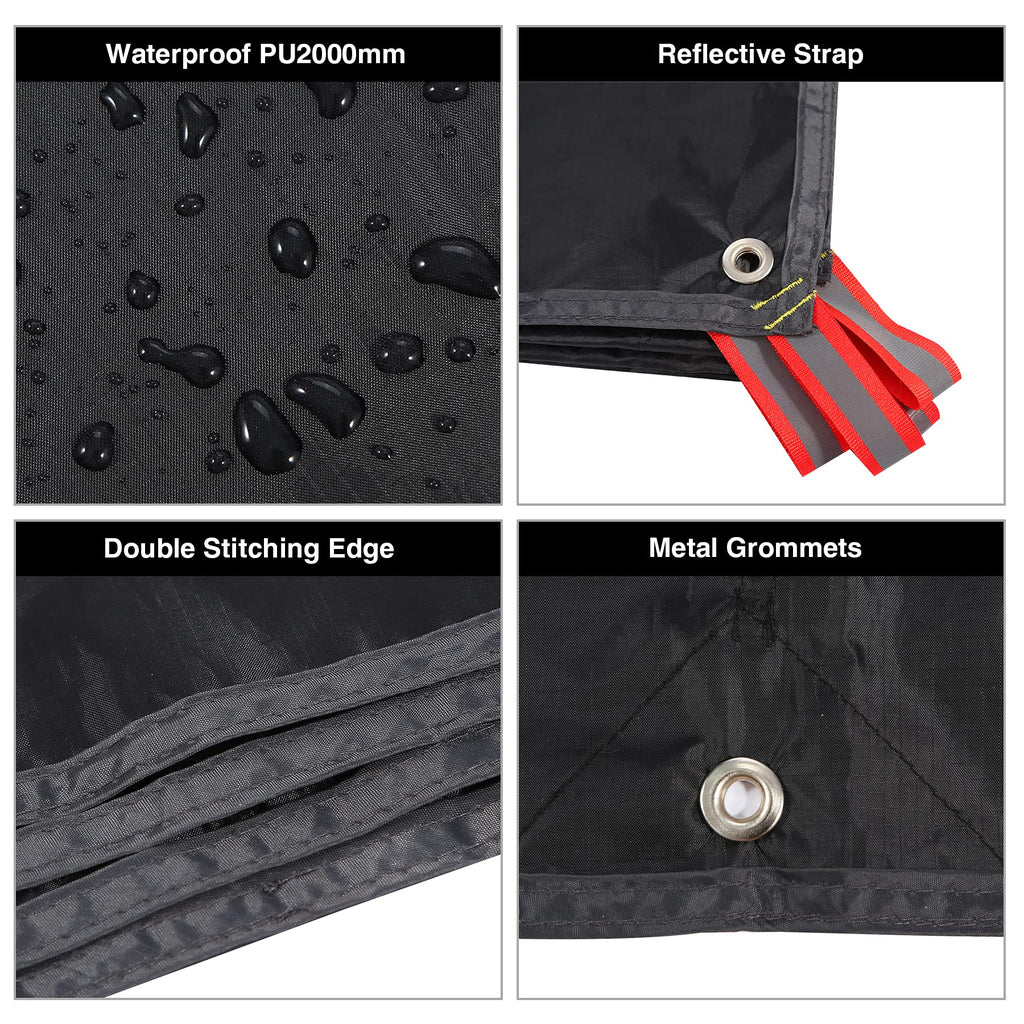 Redcamp Ultralight Tent Footprint - 95 '' X116 ' ', 4 In 1 Multifunctional Waterproof Camping Tent Tarp For Camping, Hiking And