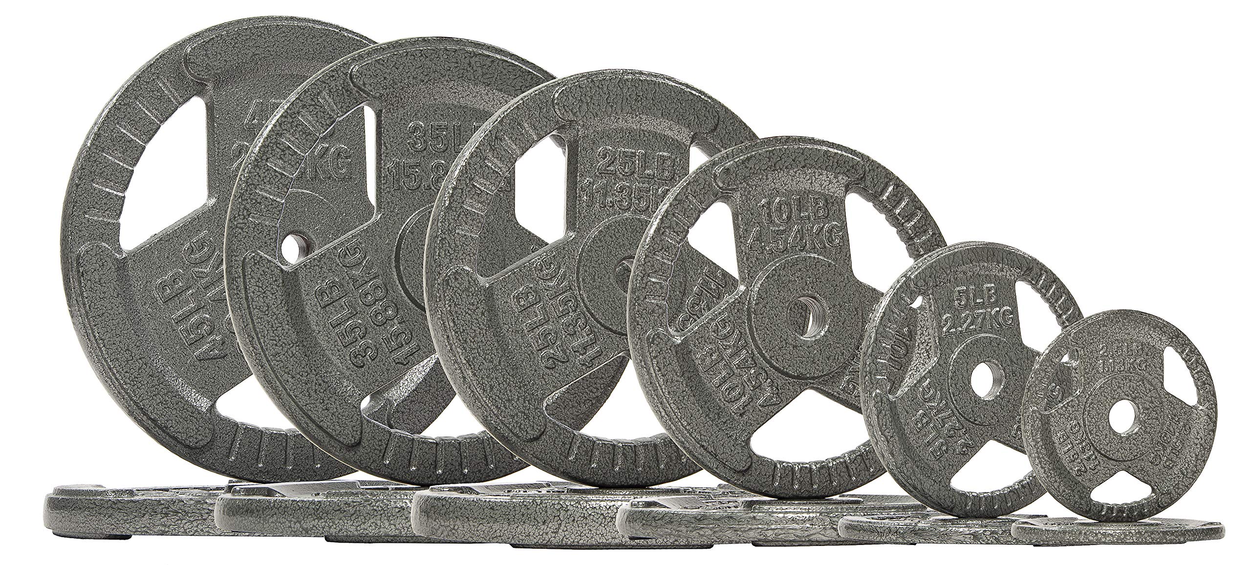 Fitvids Cast Iron Plate Weight Plate For Strength Training And Weightlifting, 1-Inch Center, 10Lb (Set Of 2)