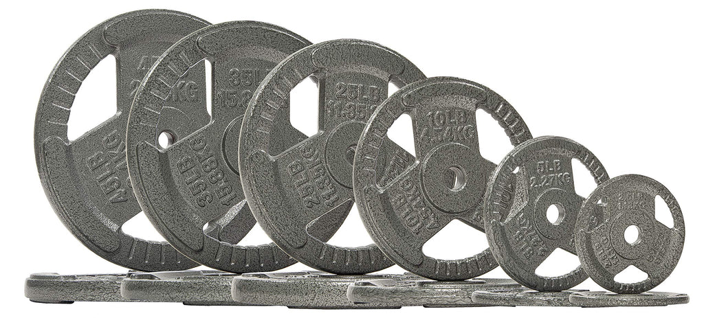 Fitvids Cast Iron Plate Weight Plate For Strength Training And Weightlifting, 1-Inch Center, 2.5Lb (Set Of 2)