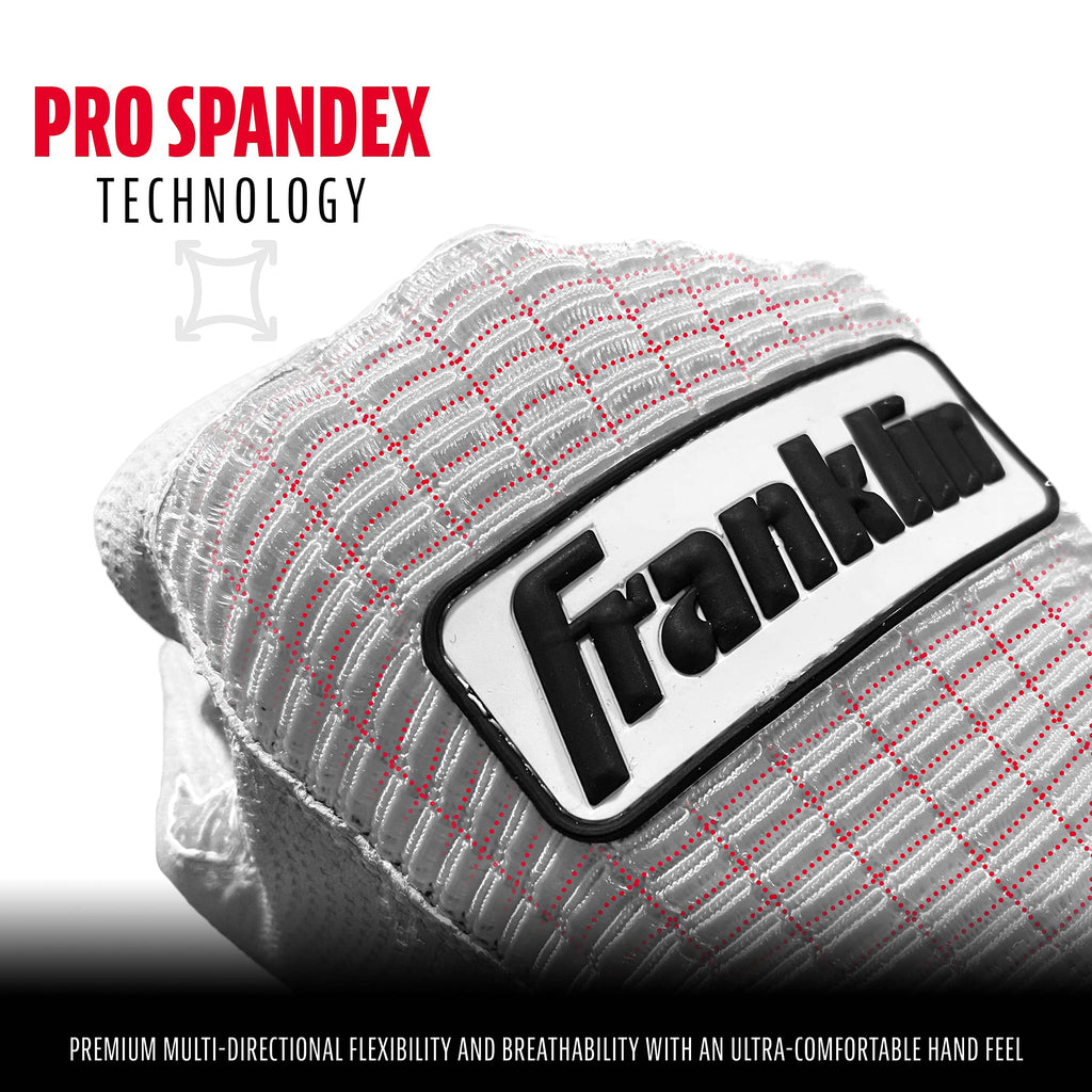 Franklin Sports Mlb Pro Classic Baseball Batting Gloves - Pearl/White - Youth Large