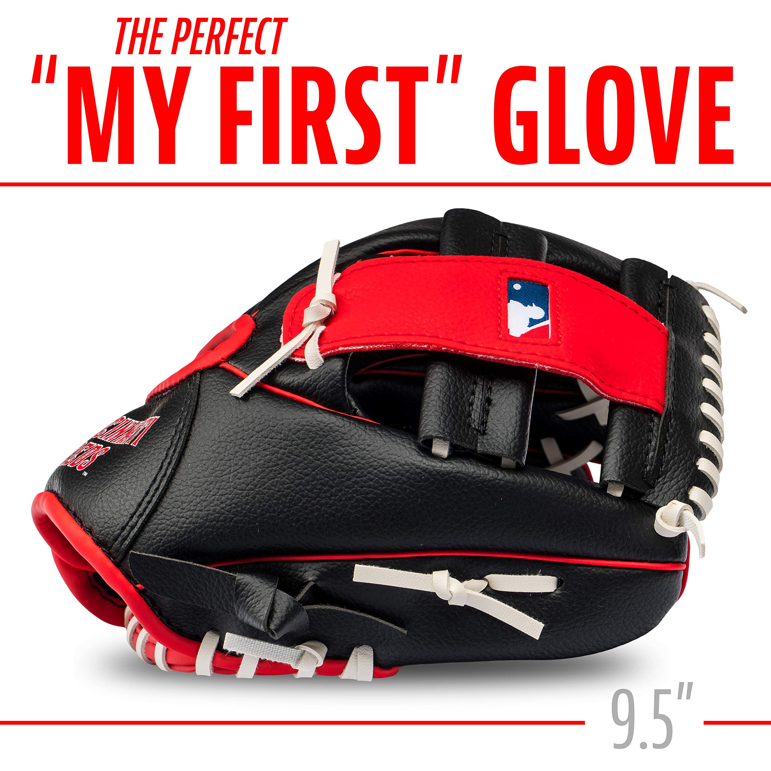 Franklin Sports Mlb Youth Teeball Glove And Ball Set - Kids Cincinnati Reds Baseball And Teeball Glove And Ball - Perfect First