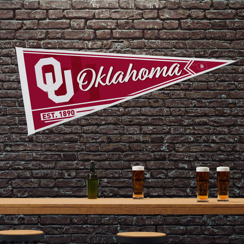 Rico Industries Ncaa Oklahoma Sooners Classic 12'' X 30'' Felt Wall D  Cor Pennant - Great For Home/Bed Room/Man Cave D  Cor