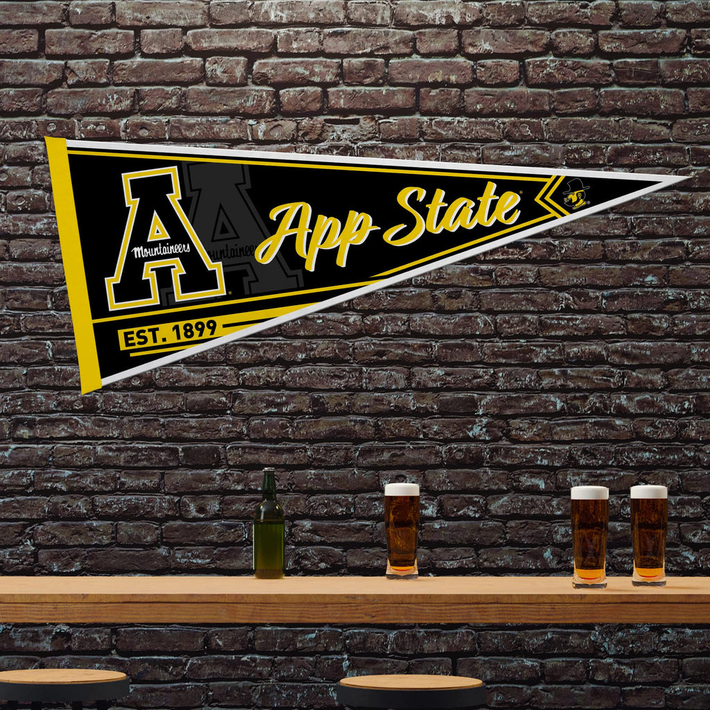 Rico Industries Ncaa Appalachian State Mountaineers Classic 12'' X 30'' Felt Wall D  Cor Pennant - Great For Home/Bed Room/Man C