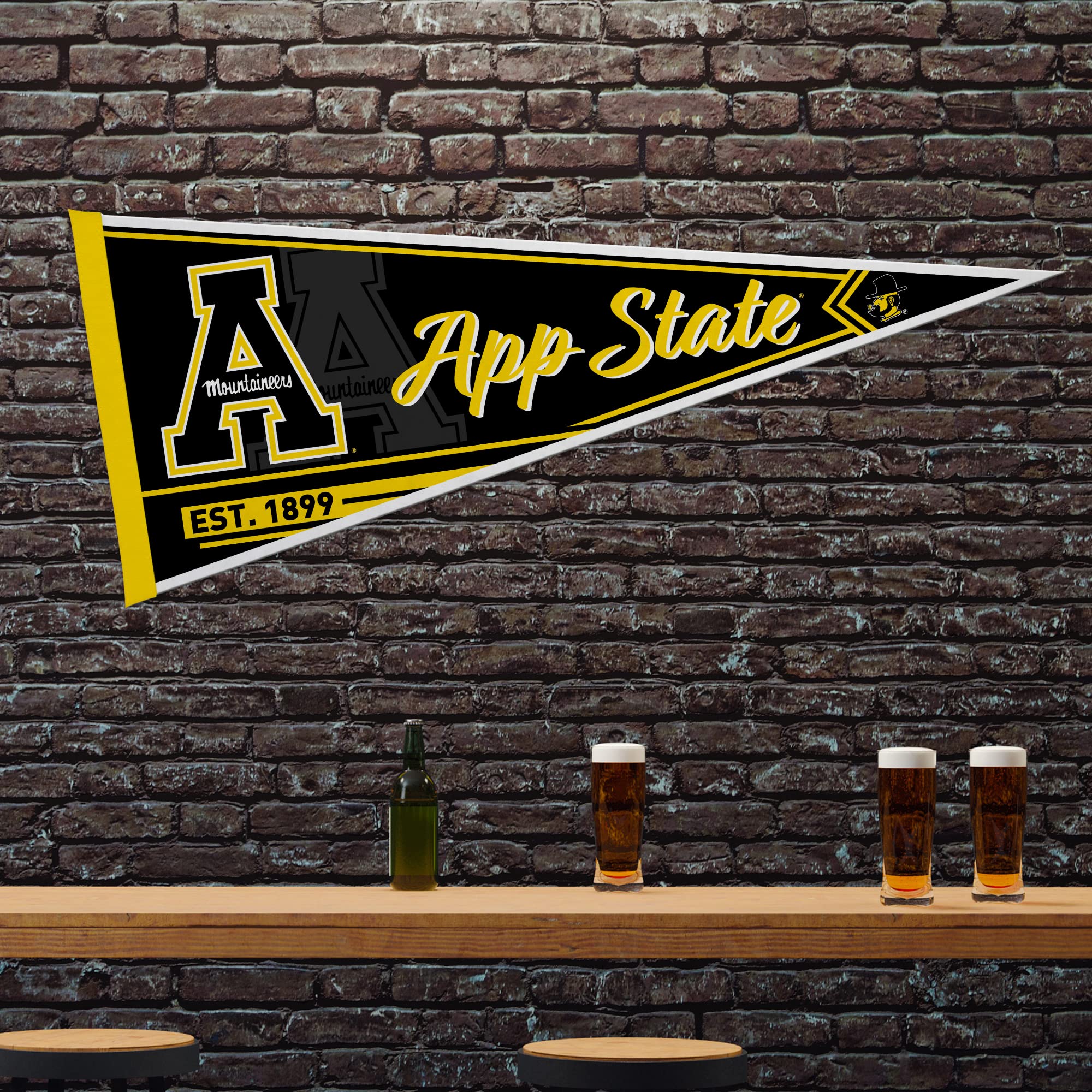Rico Industries Ncaa Appalachian State Mountaineers Classic 12'' X 30'' Felt Wall D  Cor Pennant - Great For Home/Bed Room/Man C